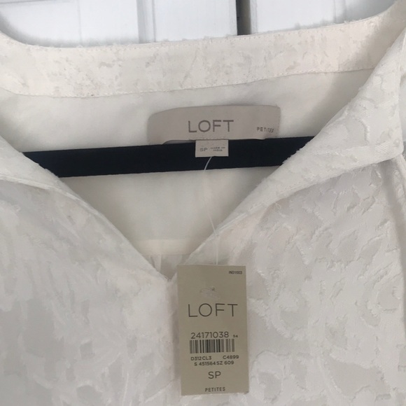 LOFT Top - long sleeve detailed top balloon sleeve - Picture 2 of 4